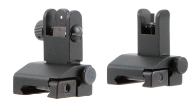 TacFire IS002 Pop Up Iron Sights/Spring LoadedBlack Anodized Flip Up for AR-Platform
