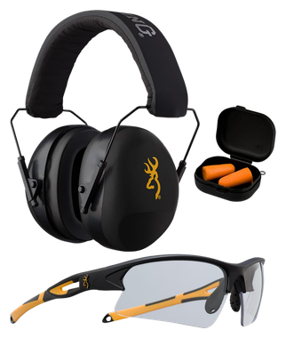 Browning 126368 Range KitFoam Plastic with Foam 27 dB 36 dB Over the Head Orange Black Adult