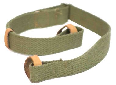 Crickett KSA803 Dog CollarGreen Canvas w/Leather Trim Adjustable
