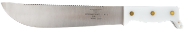 Case 12019 Astronaut M-1 Commemorative 11.75" Fixed Machete Plain/Saw As-Ground High Carbon Steel Blade/Smooth White Synthetic Handle