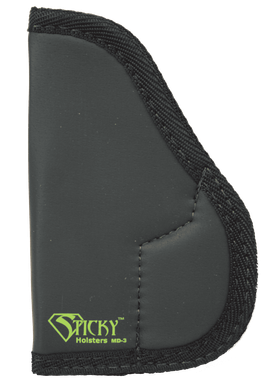 Sticky Holsters MD3 MD-3Black/Green Latex Free Rubber Fits Walther PPK Ambidextrous