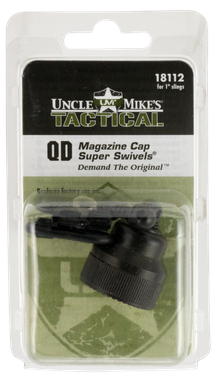 Uncle Mike's 18112 Mag Cap Swivel Set made of Steel with Blued Finish, 1" Loop Size & Quick Detach Style for Mossberg 590, 835 Includes Two Super Swivels
