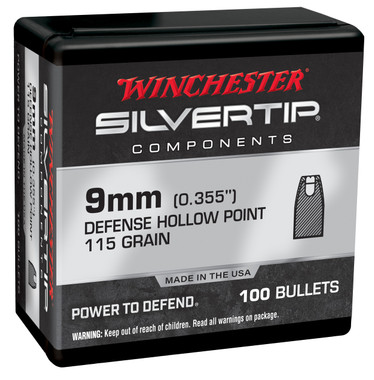Winchester 9mm Ammo 115gr JHP Ammunition - 100 Rounds