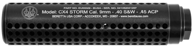 Beretta USA EU00029 Barrel Shroud9mm/40/45 Cal Black Aluminum Fits Beretta CX4