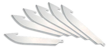 Outdoor Edge RR306 Replacement Blades RazorLite Drop Point 3" 420J2 Stainless Steel Blade Silver 6 Blades