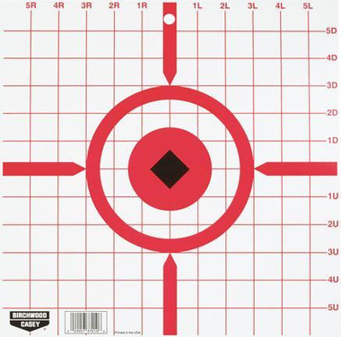 Birchwood Casey Rigid Paper Crosshair Sight-In Target - 12" 10/Pack