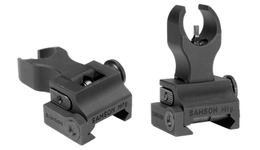 Samson 020003301 Quick Flip Front Sight Gas Block Extended Height (A2)Black Hardcoat Anodized Flip Up for AR-15
