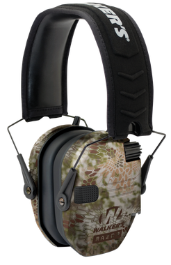 Walker's GWPRSEMKPT Razor Slim Electronic Muff 23 dB Over the Head Kryptek Highlander/Black Polymer
