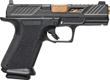 Shadow Systems SS-1039-CA9mm Luger 10+1 4" Bronze TICN Match Grade Spiral Barrel, Black Nitride Optic Cut/Serrated/Window Cut Stainless Steel Slide, Black Polymer Frame w/Beavertail & Picatinny Rail, Interchangeable Backstrap Grip