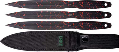 6.25" BLACK/RED 3-PACK W/SHTHCRKT ONION THROWING KNIVES