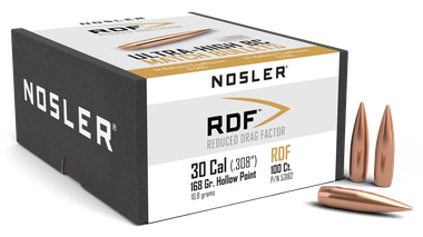 Nosler 30 Caliber Ammo 168gr RDF Ammunition - 100 Rounds
