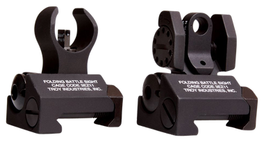 Troy Ind SSIGIARSTBT00 Tritium Micro BattleSight Set HK Front & Round RearBlack Hardcoat Anodized