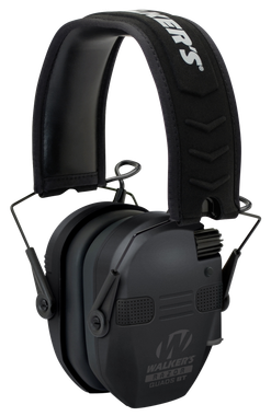 Walker's GWPRSEQMBT Razor Slim Electronic Muff 23 dB Over the Head Black Polymer