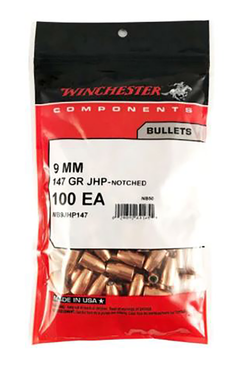 Winchester 9mm Ammo 147gr JHP Ammunition - 500 Rounds