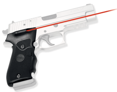 Crimson Trace 011100 LasergripsFits Sig Sauer P220, Red Laser 633nM Wavelength 5mW Output, Black Polymer