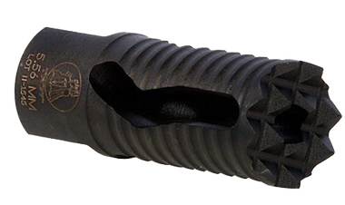 Troy Ind SBRAMED05BT00 Medieval Muzzle Brake Black Steel with 1/2"-28 tpi Threads & 2.25" OAL for 5.56x45mm NATO AR-Platform