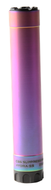 CGS Suppressors CGSHYDRASS22 Hydra22 LR 1" Rainbow PVD Titanium/Stainless Steel 1/2"-28 tpi