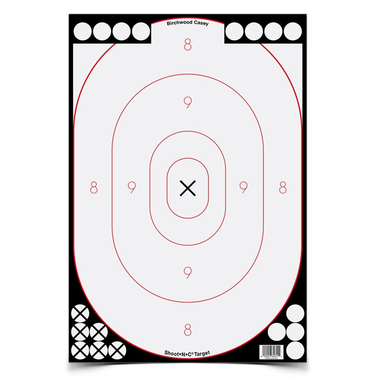 Shoot-N-C 12 x 18 Inch White / Black Silhouette, 5 Targets - 90 Pasters