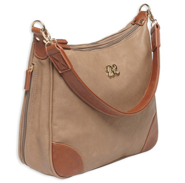 ConCarry Purse Hobo Taupe Leather