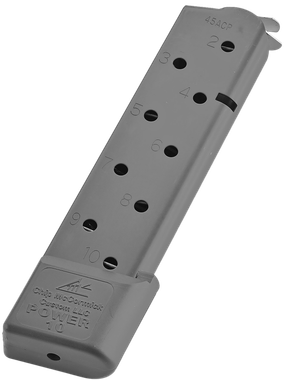 CMC Products 16150C Power Mag10rd 45 ACP Fits 1911 Government Black Stainless Steel
