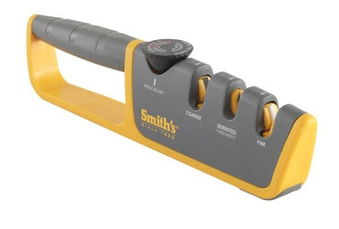 Smith's Adjustable Angle Pull-Thru Knife Sharpener for Straight Edge Knives - Coarse or Fine