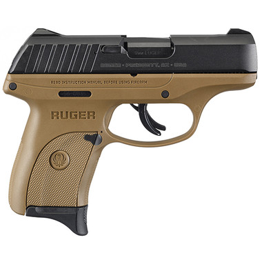 RUG EC9S 9MM 3.12 FDE FRAME BLK SLIDE 7RD