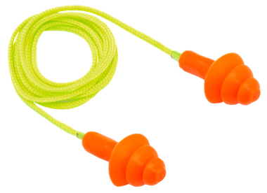 Pyramex RP3001 Reusable EarplugsPolymer 24 dB Behind The Neck Orange/Yellow Adult 50 Pair