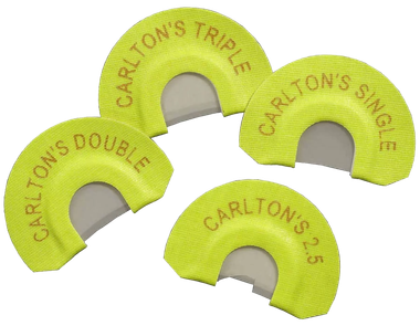 Wayne Carlton's Calls 70314 Essential ElkDiaphragm Call Single/Double/Triple/2.5 Reed Attracts Elk Yellow 4 Per Pkg