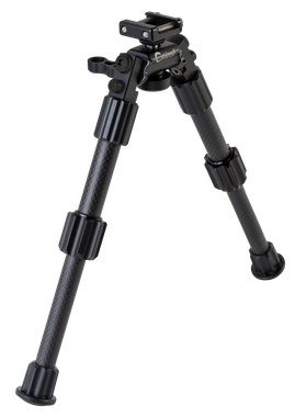 Caldwell 1081952 Accumax Premium Pic Rail Bipod 6-9" Black Carbon Fiber