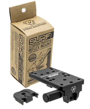 Strike Industries GSURF Scorpion Universal Mount Low Profile,Black Anodized Aluminum, Compatible w/Glock Gen1-5, Except 42/43/43X/48, Dovetail Mount