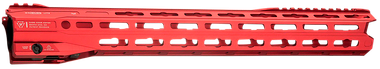 Strike Industries GRIDLOK-LITE-17-RED GridLok Lite with Quick Rail Detach System 17"L 1.57"D M-LOK Red Aluminum for AR-15
