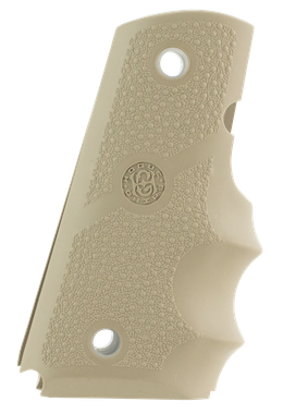 Hogue 43003 Rubber GripCobblestone Desert Tan with Finger Grooves for 1911 Officer