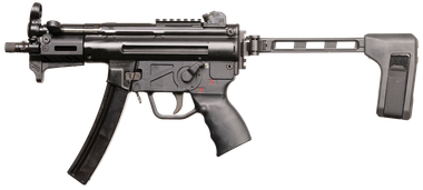 PTR9KT BR 9mm Luger 30+1 5.16" Black Nitride 3-Lug Threaded Barrel, M-LOK Handguard, Black Nitride Aluminum Picatinny Rail Receiver, Brace, Black Polymer Grip