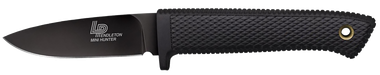 Cold Steel CS36LPMFZ Pendleton Mini Hunter 3" Fixed Drop Point Plain Black Matte Powder Coat AUS-10A SS Blade, 3.25" Black Textured Kray-Ex Handle