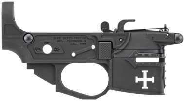 Spikes Tactical STLB960 Rare Breed Crusader9mm Luger, Black Anodized Aluminum for AR-Platform