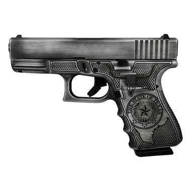 Glock 19 Gen 3 Custom "Texas Silver" Handgun 9mm Luger 15/rd Magazines (2) 4" Barrel Austria