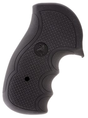 Pachmayr 02484 Diamond Pro Grip Diamond Checkering Black Rubber with Finger Grooves for Ruger GP100