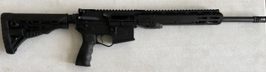 ET Arms Omega 15 Polymer AR Rifle - Black | 5.56 NATO | 16" barrel | 11" Poly M-LOK Rail | 60 Round Mag | Flip Up Sights | |ATI SR-1 Stock