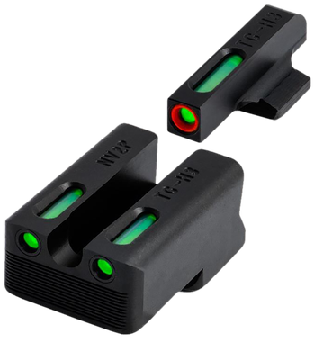 TruGlo TGTG13NV2PC TFX ProGreen Tritium & Fiber Optic Orange Outline Front Sight Green Tritium & Fiber Optic Rear Sight