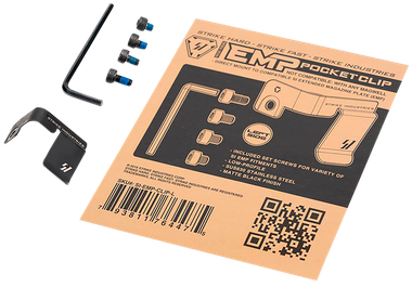 Strike Industries EMPCLIPL Magazine Pocket ClipStainless Steel Black for SI EMP Mag Extension Left Hand