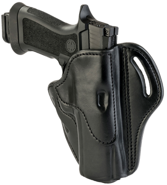 1791 Gunleather BH24SBLR BH2.4OWB 2.4 Stealth Black Leather Belt Slide Fits Walther PPQ/Sig P320/Springfield XD-M