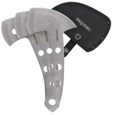 Cold Steel CSTH50AX3PK Throwing Axes5" Plain 420 Stainless Steel Blade Set of 3