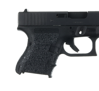 Talon Grips 117R Adhesive GripCompatible w/Glock 26/27/28/33/39 Gen4 w/Medium Backstrap, Black Textured Rubber