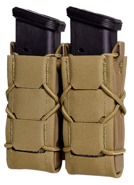 High Speed Gear 24PT02CB TACO Gen 2 Double Coyote Brown Nylon Laminate MOLLE Mount Pistol