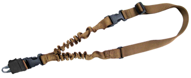 Tacshield T6010CY Shock Sling Coyote Tan Webbing Single-Point Rifle/Shotgun