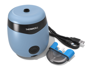 Thermacell E55B E-Series Rechargeable Repeller Light Blue Effective 20 ft Odorless Scent Repels Mosquito Effective Up to 12 hrs