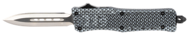CobraTec Knives SCFCTK1SDADNS CTK-1Small 2.75" OTF Dagger Plain D2 Steel Blade/Carbon Fiber Aluminum Handle Features Glass Breaker Includes Pocket Clip