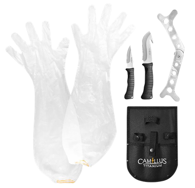 Camillus 19439 Hunting KitFixed Caper/GutHook Plain Titanium Nitride Coated 5 Pieces
