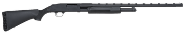 Mossberg 50121 500 FLEX All Purpose Full Size 12 Gauge Pump 3" 5+1 28" Matte Blued Vent Rib Barrel, Matte Blued Steel Receiver, Flex Black Synthetic Stock, Right Hand, Accu-Set Chokes
