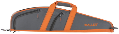 Allen 31732 Springs Compact Youth Rifle Case Fits Scoped Rifles Up To 32", Gray w/Orange Trim, Nylon Lining, Padded Handle, 2 Accessory Pockets